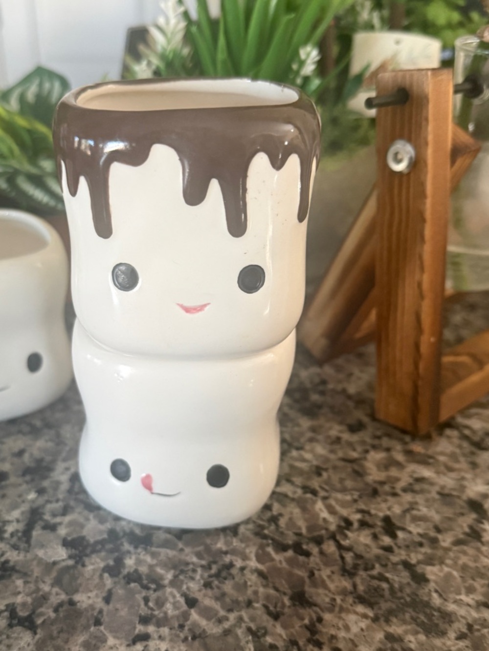 Charming White marshmallow cocoa set - Set of 4 - Picture 2 of 3